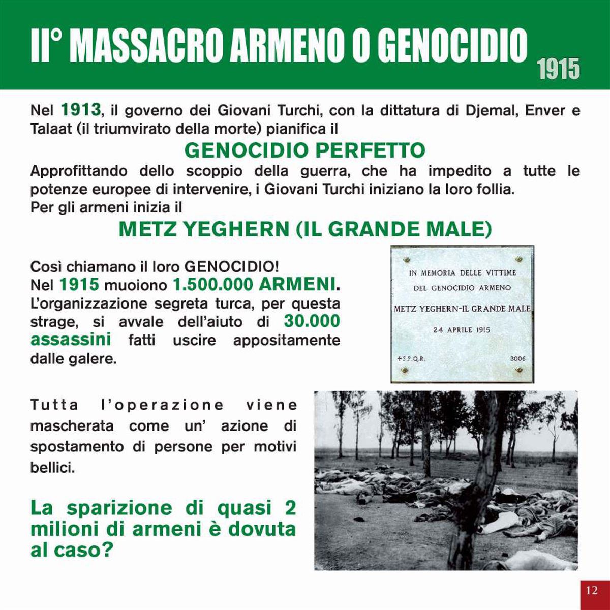 2° massacro armeno o genocidio