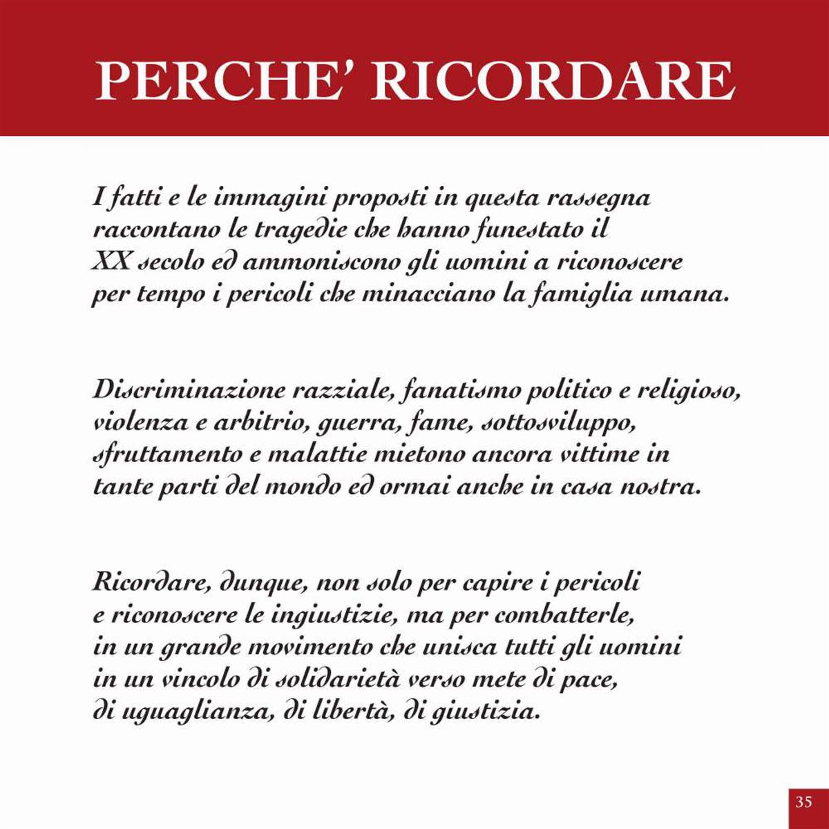 Perchè ricordare